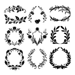 wreath SVG, wreath png, wreath frame, frame svg, frame illustration, wreath illustration, frame, vector, vintage, floral, design, decoration, pattern, ornament, border, illustration, flower, ornate, a