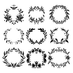 wreath SVG, wreath png, wreath frame, frame svg, frame illustration, wreath illustration, frame, vector, vintage, floral, design, decoration, pattern, ornament, border, illustration, flower, ornate, a