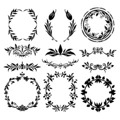 wreath SVG, wreath png, wreath frame, frame svg, frame illustration, wreath illustration, frame, vector, vintage, floral, design, decoration, pattern, ornament, border, illustration, flower, ornate, a