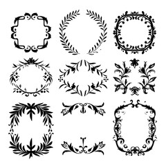 wreath svg, wreath png, wreath frame, frame svg, frame illustration, wreath illustration, frame, vector, vintage, floral, design, decoration, pattern, ornament, border, illustration, flower, ornate,