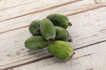 Ripe sweet huicy exotic feijoa