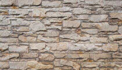 Fototapeta premium Old beige stone wall background texture