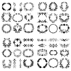 wreath svg, wreath png, wreath frame, frame svg, frame illustration, wreath illustration, frame, vector, vintage, floral, design, decoration, pattern, ornament, border, illustration, flower, ornate, © Feroza Bakht
