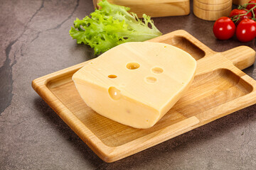 Gourmet Maasdam cheese with hole