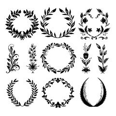 wreath svg, wreath png, wreath frame, frame svg, frame illustration, wreath illustration, frame, vector, vintage, floral, design, decoration, pattern, ornament, border, illustration, flower, ornate, a