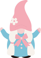 spring garden gnome vector