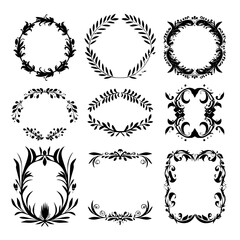 wreath SVG, wreath png, wreath frame, frame svg, frame illustration, wreath illustration, frame, vector, vintage, floral, design, decoration, pattern, ornament, border, illustration, flower, ornate,