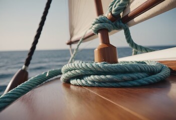 Luxury yacht tackle during the ocean voyage