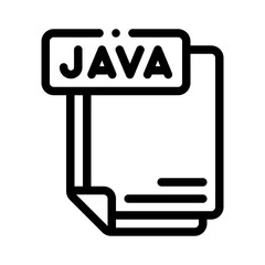 Fototapeta premium javascript line icon