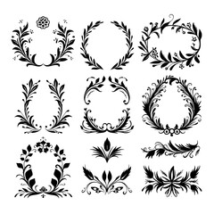 wreath SVG, wreath png, wreath frame, frame svg, frame illustration, wreath illustration, frame, vector, vintage, floral, design, decoration, pattern, ornament, border, illustration, flower, ornate