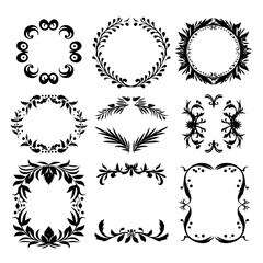 wreath SVG, wreath png, wreath frame, frame svg, frame illustration, wreath illustration, frame, vector, vintage, floral, design, decoration, pattern, ornament, border, illustration, flower, ornate, a