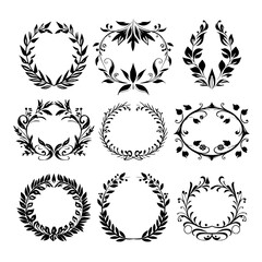 wreath SVG, wreath png, wreath frame, frame svg, frame illustration, wreath illustration, frame, vector, vintage, floral, design, decoration, pattern, ornament, border, illustration, flower, ornate, a