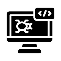 antivirus glyph icon