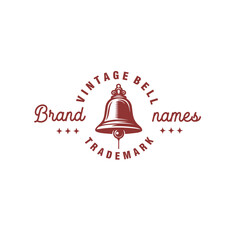 bell vintage emblem logo vector graphic template