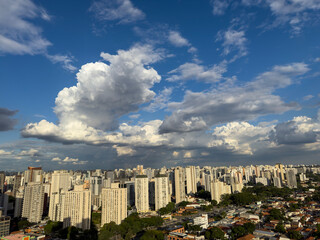 The rain is coming soon. Sao Paulo city, Brazil. South America.