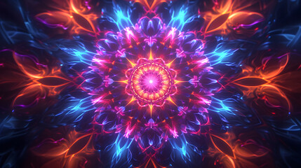 kaleidoscope glowing patterns
