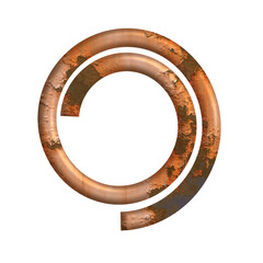 corroded copper tubing - obrazy, fototapety, plakaty