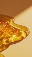 spilled honey on a light background