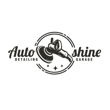 auto detailing service stamp badge vintage logo vector graphic template