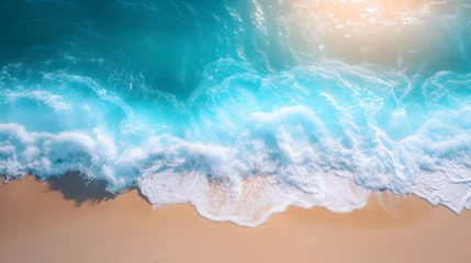Fototapeten Sand And Sea And Sunlight, generative ai © Saleem