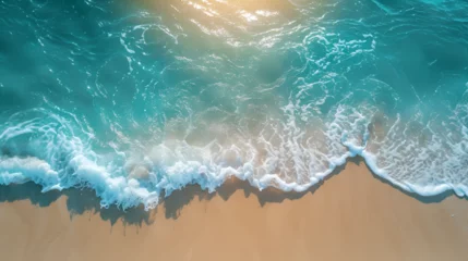 Fotobehang Sand And Sea And Sunlight, generative ai © Saleem
