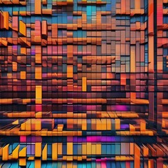 Digital glitch art with distorted pixels and vibrant, flickering colors3