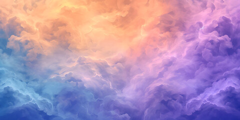 Obraz na płótnie Canvas Dreamy clouds intricate pattern background, amazing vivid pops of color, bright and vibrant,
