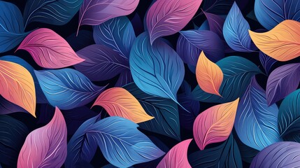 Abstract Leaf Background, Generative AI