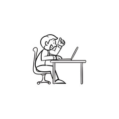 coloring poses of black and white office people office