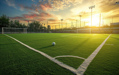 view of soccer field stadiumConcept of outdoot sport