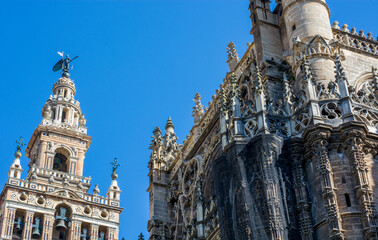 from splendid Gothic Cathedral of Santa Maria in Seville in Andalusia