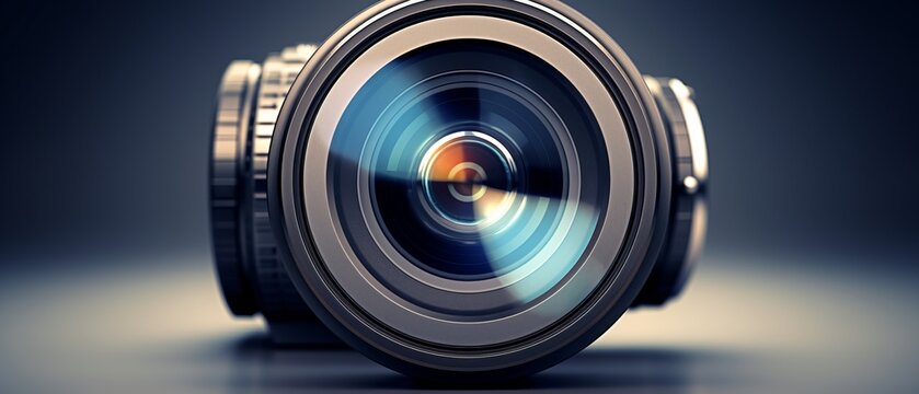 Close-up of a professional camera lens capturing detailed moments in vibrant colors – photography equipment and technology concept