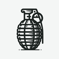 hand grenade vector illustration isolated on background