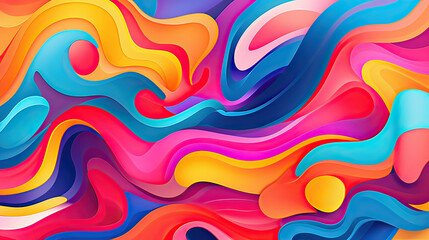 Obraz premium A lively and intricate colorful pattern background, the artistic possibilities of bold colors and intricate patterns, visually stunning compositions, Ai Generative