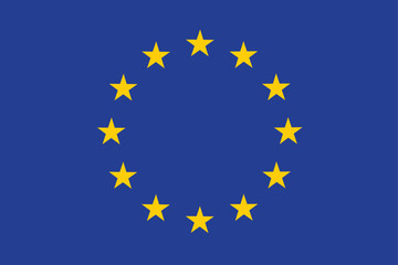 European Union Flag. Editable Clip Art.