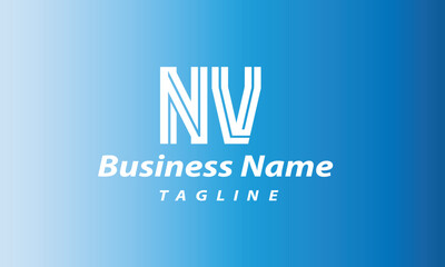 Fototapeta premium NV initial logo