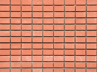 Modern architectural brickwork made of orange bricks