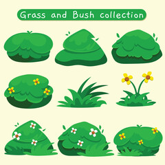 grass and bush item collection