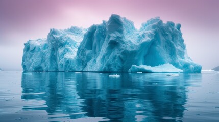 Icebergs in the ocean. 3d rendering, 3d illustration. - Generative AI
