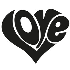 love writing with heart form vector 