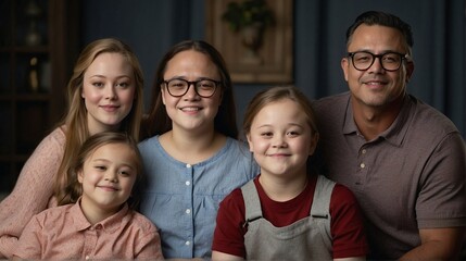 Celebrating Differences: A Heartwarming Family Portrait for World Down Syndrome Day
