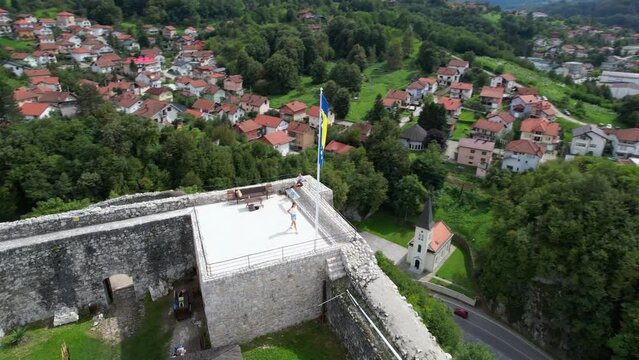 This castle towers over Tešanj, a small town in the north of Bosnia and Herzegovina.
