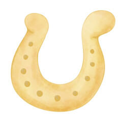 watercolor horseshoe st patrick clipart