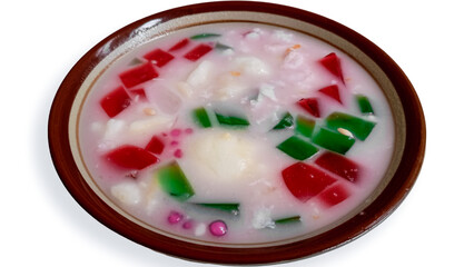 Es buah or sop buah-is an Indonesian iced fruit cocktail dessert. This cold and sweet beverage is made of diced fruits mixed with shaved ice or ice cubes, and sweetened with liquid sugar or syrup.