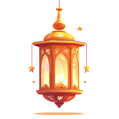 Ramadan Kareem Lantern Lamp Vector Illustration PNG Image