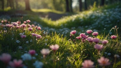 Obraz premium fairy forest in the spring time