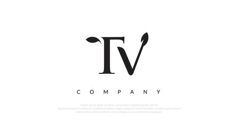 Initial TV Logo Design Vector 