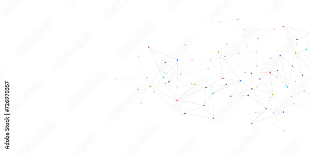 Poster vector illustration of minimalistic design with connecting the dots and lines. abstract geometric ba