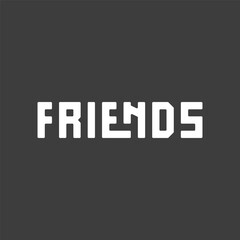 Friends lettering design