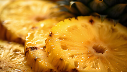 Recreation of slices of pineapple